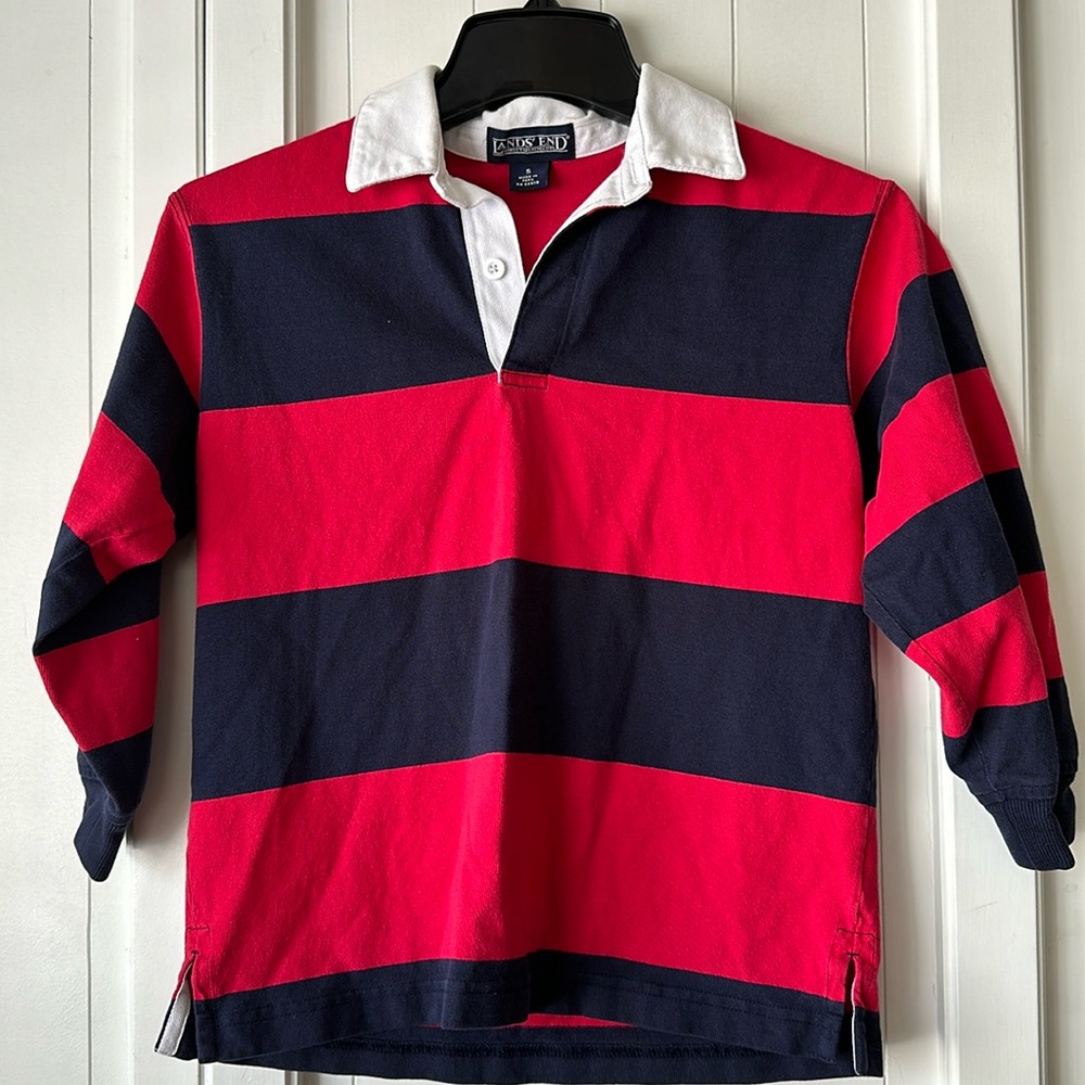 Boys Lands End rugby shirt